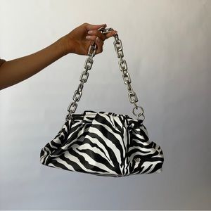 Zebra 🦓 Silver chain handbag